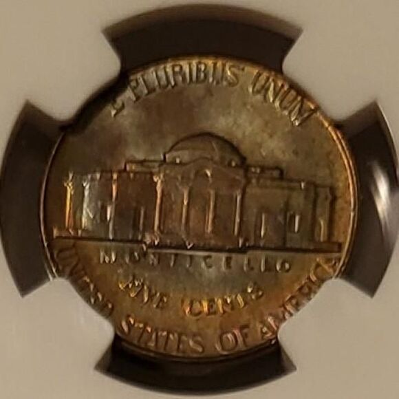 1949 Jefferson Nickel MS64 NGC Nice Toning - Picture 4 of 4